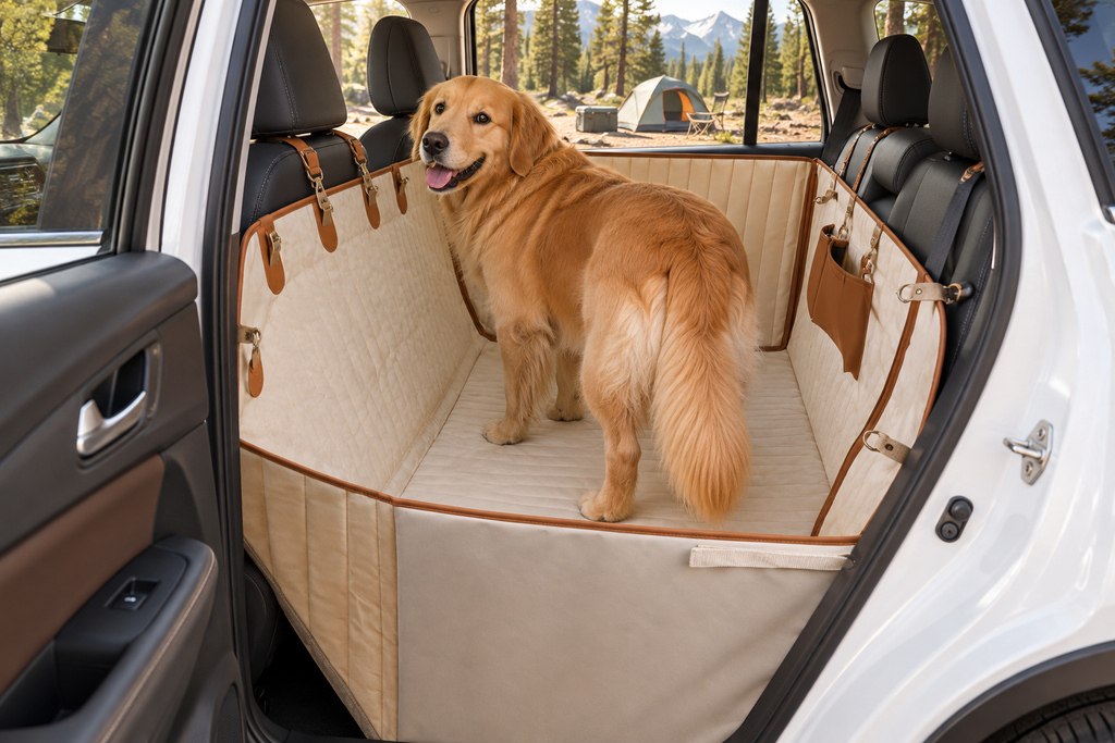 6-Layer Dog Backseat Extender | Premium Hard-Side Pet Cover for Ultimate Comfort