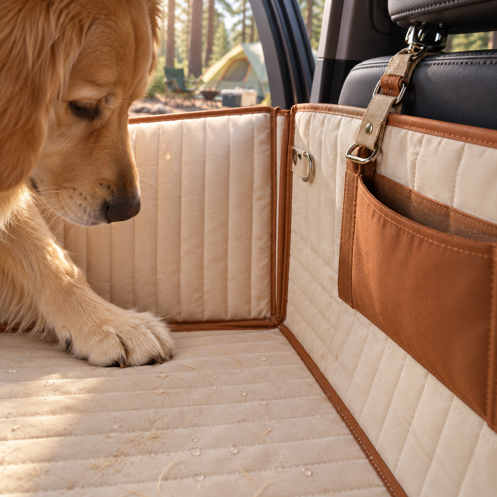 6-Layer Dog Backseat Extender | Premium Hard-Side Pet Cover for Ultimate Comfort