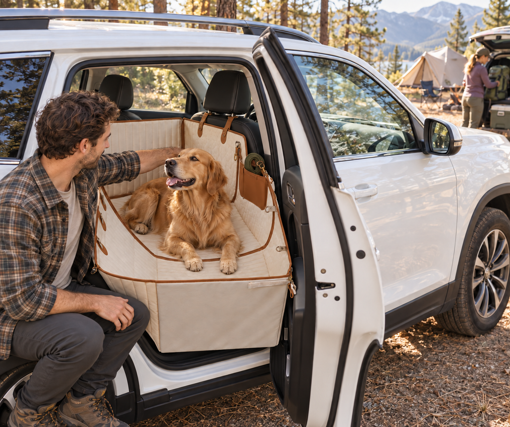 6-Layer Dog Backseat Extender | Premium Hard-Side Pet Cover for Ultimate Comfort