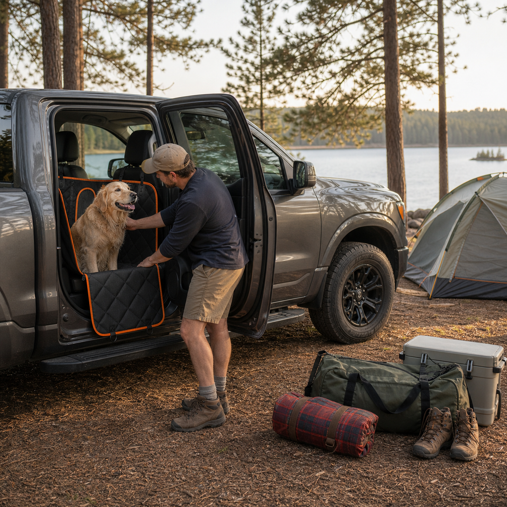 AllProtect XL Dog Seat Liner for Trucks - Waterproof Hammock-Style