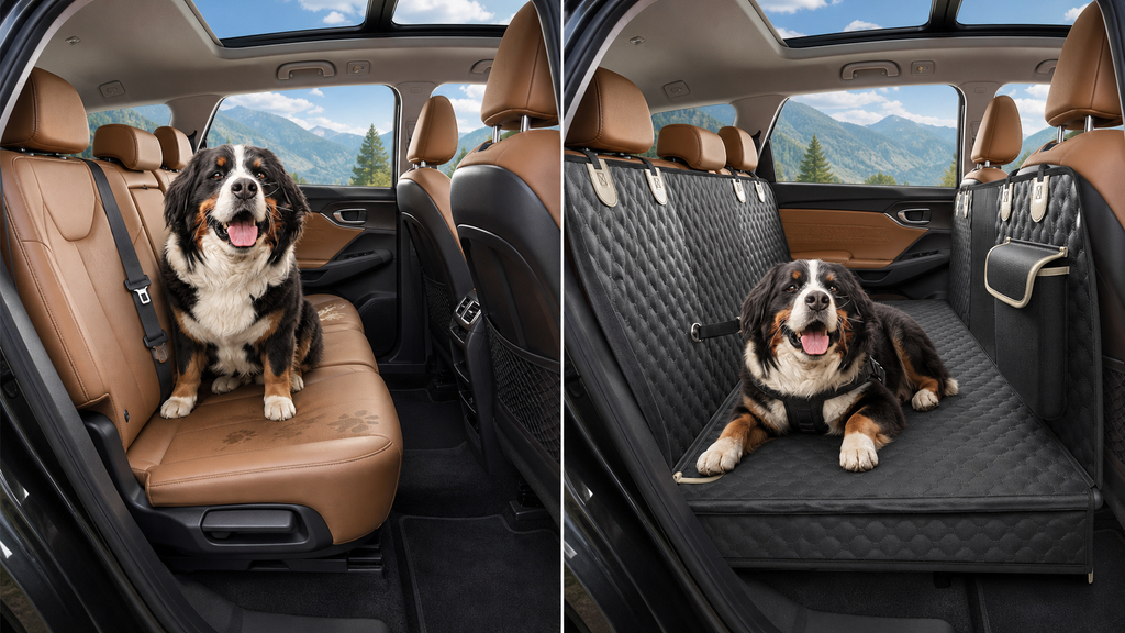 Dog Car Seat Extender & Protective Cover 6-Layer Waterproof 63x52 Inch