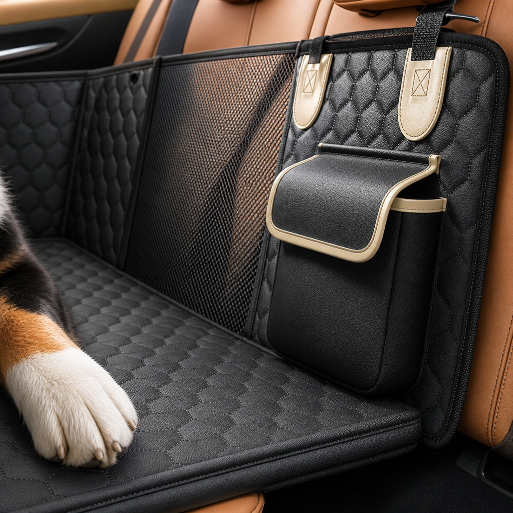 Dog Car Seat Extender & Protective Cover 6-Layer Waterproof 63x52 Inch
