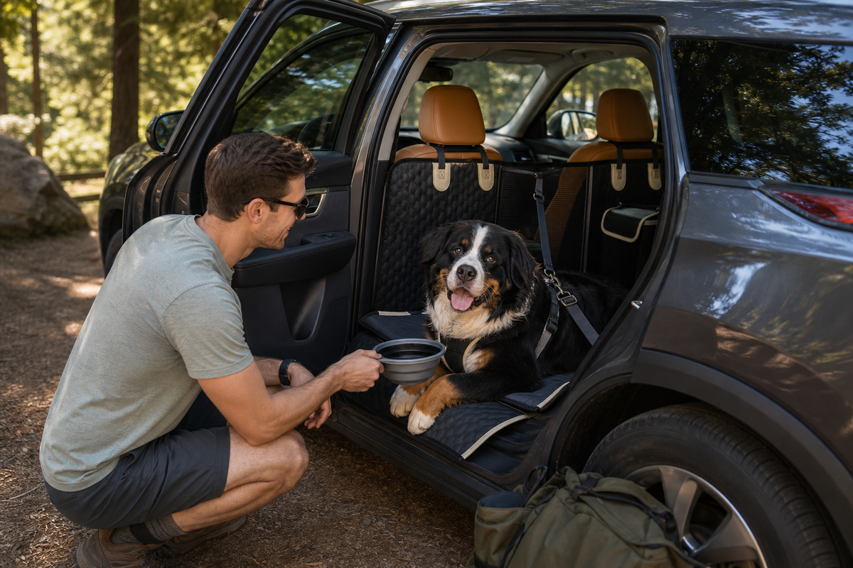 Dog Car Seat Extender & Protective Cover 6-Layer Waterproof 63x52 Inch