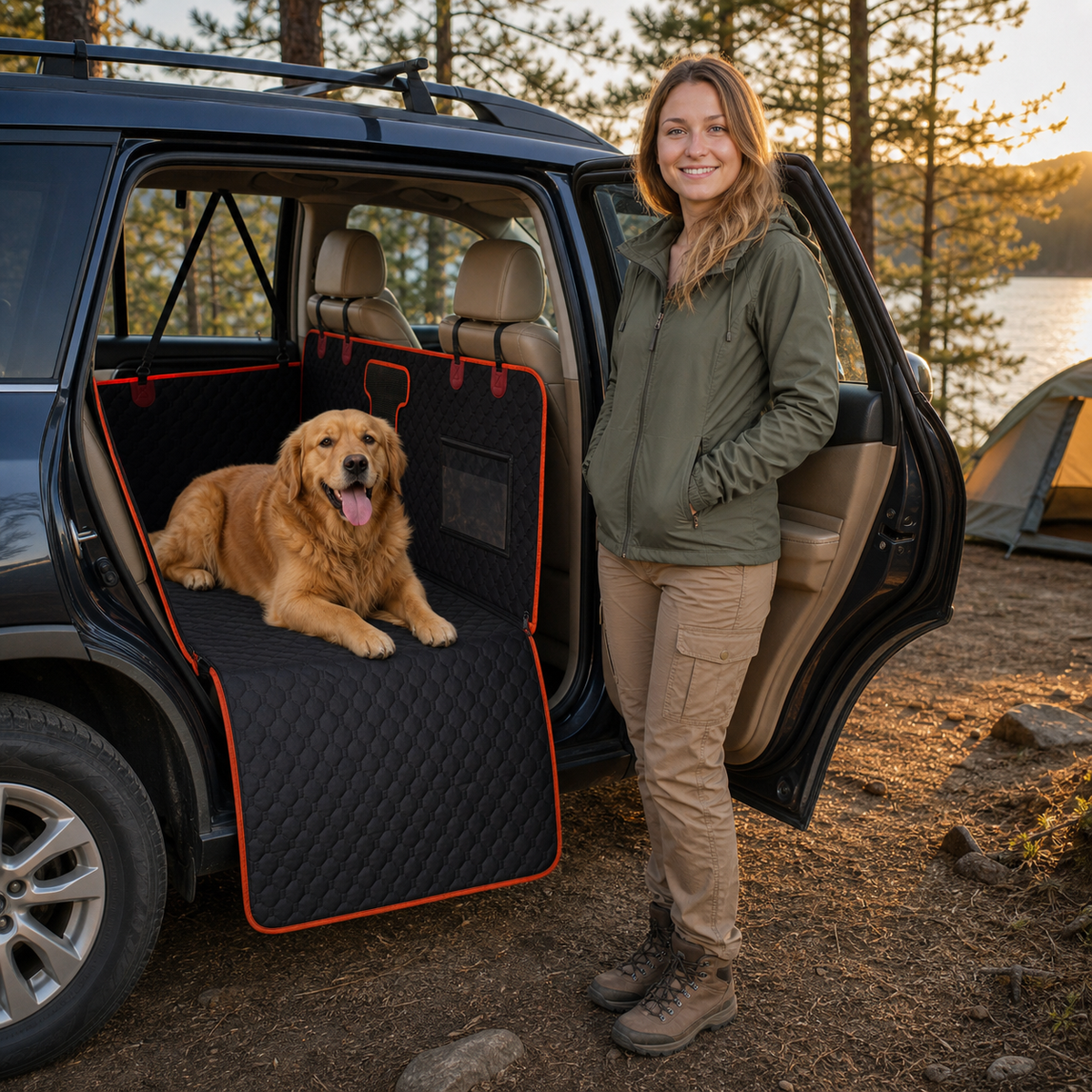 Deluxe Dog Travel Bed for Cars