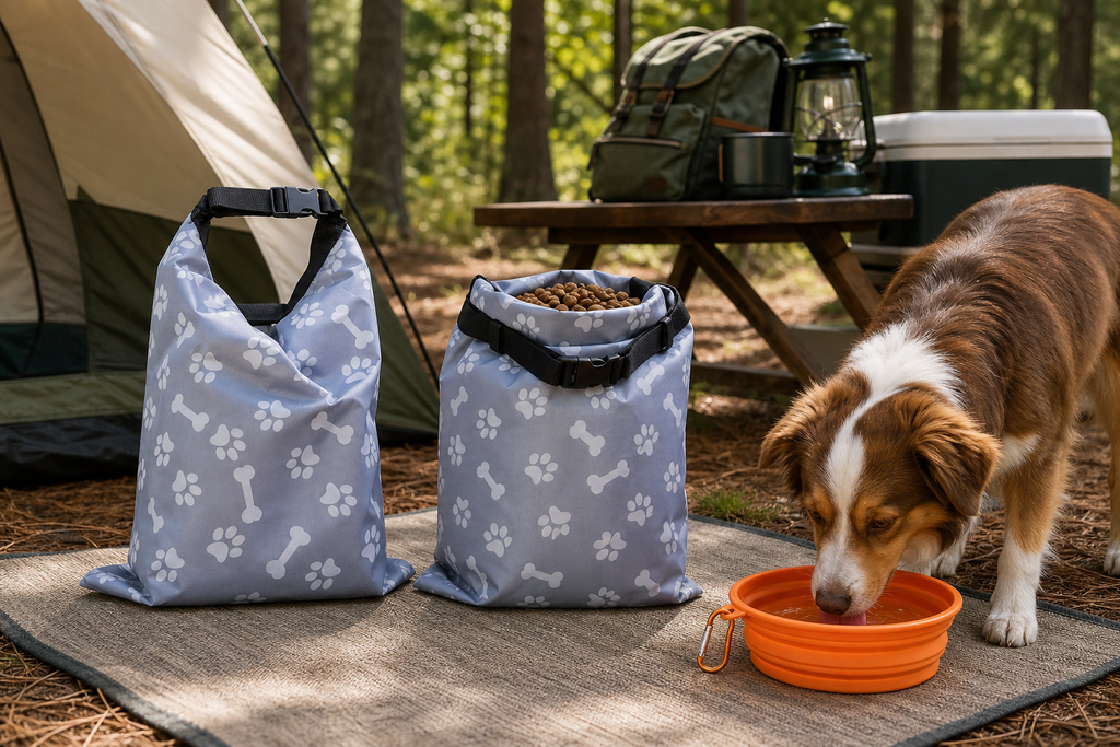 Dog Travel Food Bag & Collapsible Bowl Set – Airtight Reusable 10 lbs