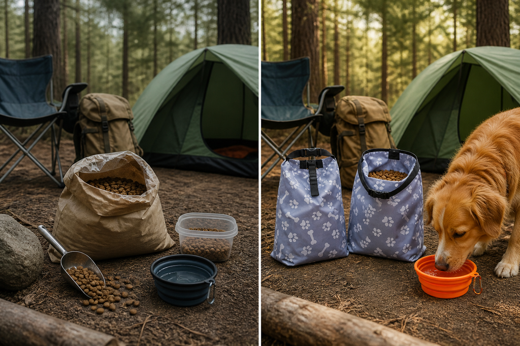 Dog Travel Food Bag & Collapsible Bowl Set – Airtight Reusable 10 lbs