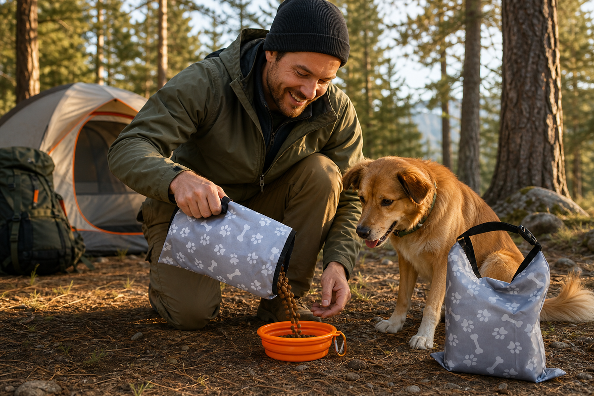 Dog Travel Food Bag & Collapsible Bowl Set – Airtight Reusable 10 lbs