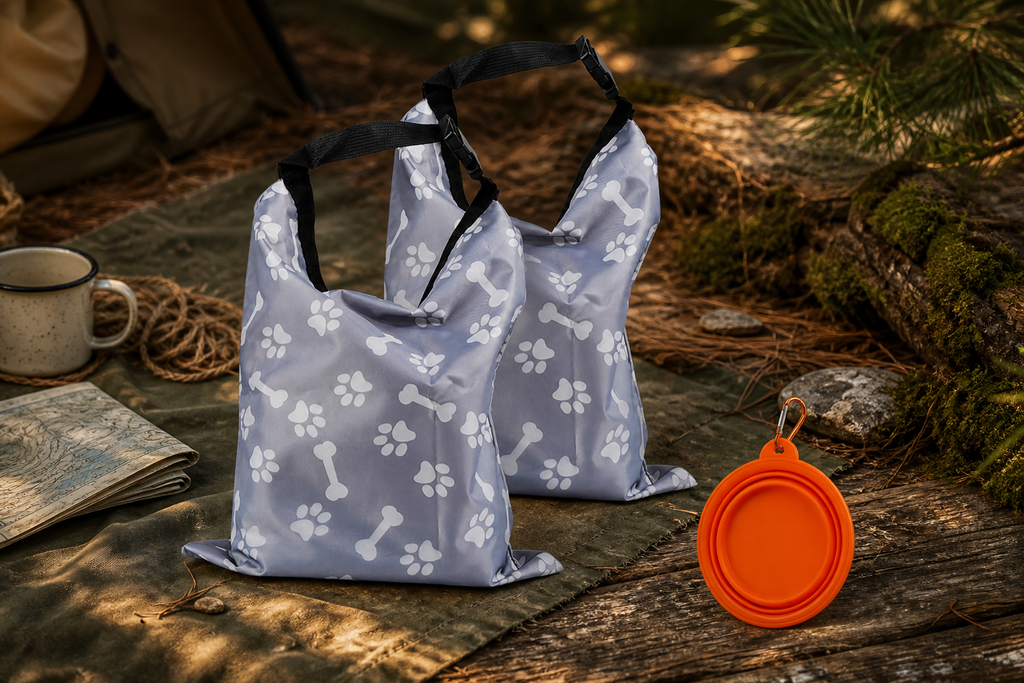 Dog Travel Food Bag & Collapsible Bowl Set – Airtight Reusable 10 lbs