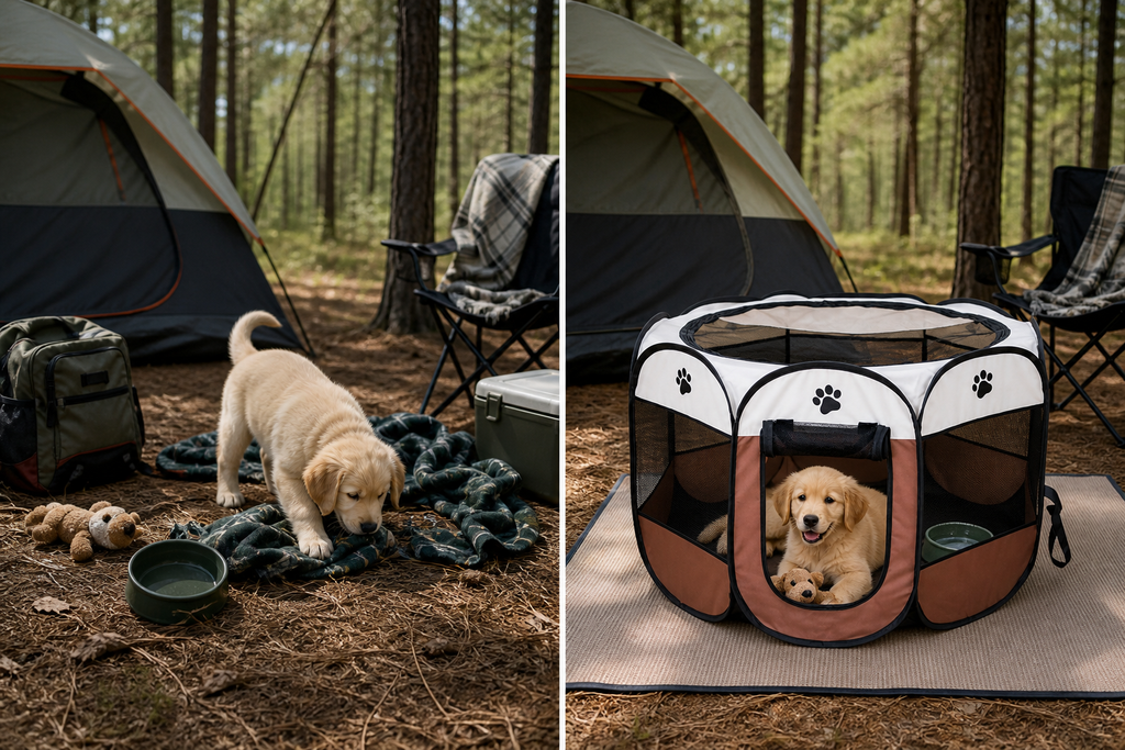 Portable Dog Exercise Pen Pop-Up 8-Panel Oxford Mesh Puppy Playpen