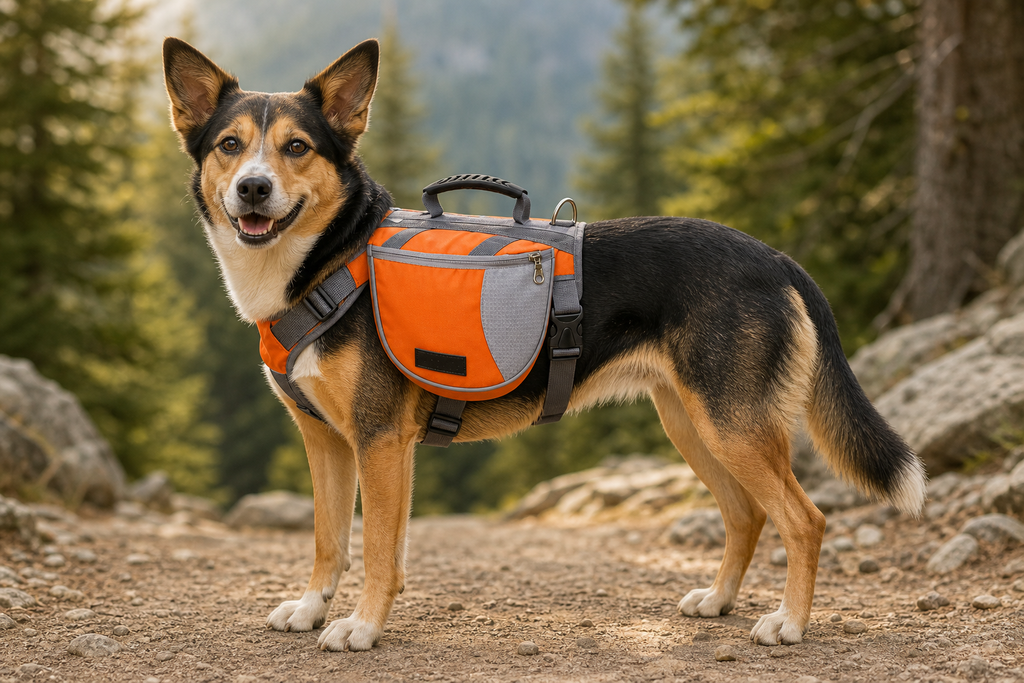 Adjustable Hiking Dog Pack with Service Dog Saddle Bags – Medium to Large