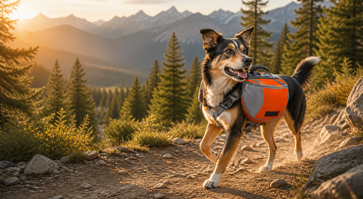 Adjustable Hiking Dog Pack with Service Dog Saddle Bags – Medium to Large