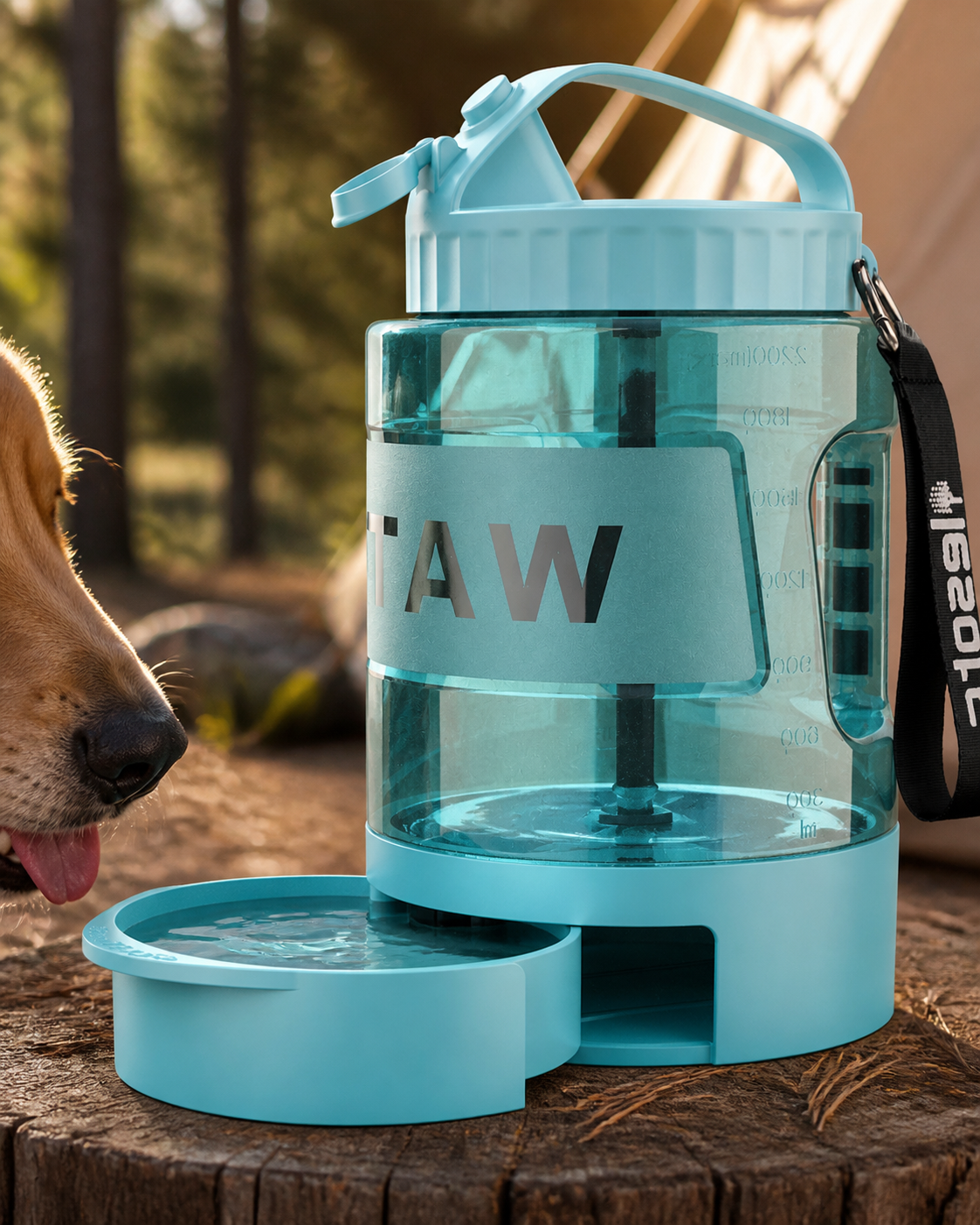 Dog Travel Water Dispenser Bottle 77 oz – Portable Hiking Hydration