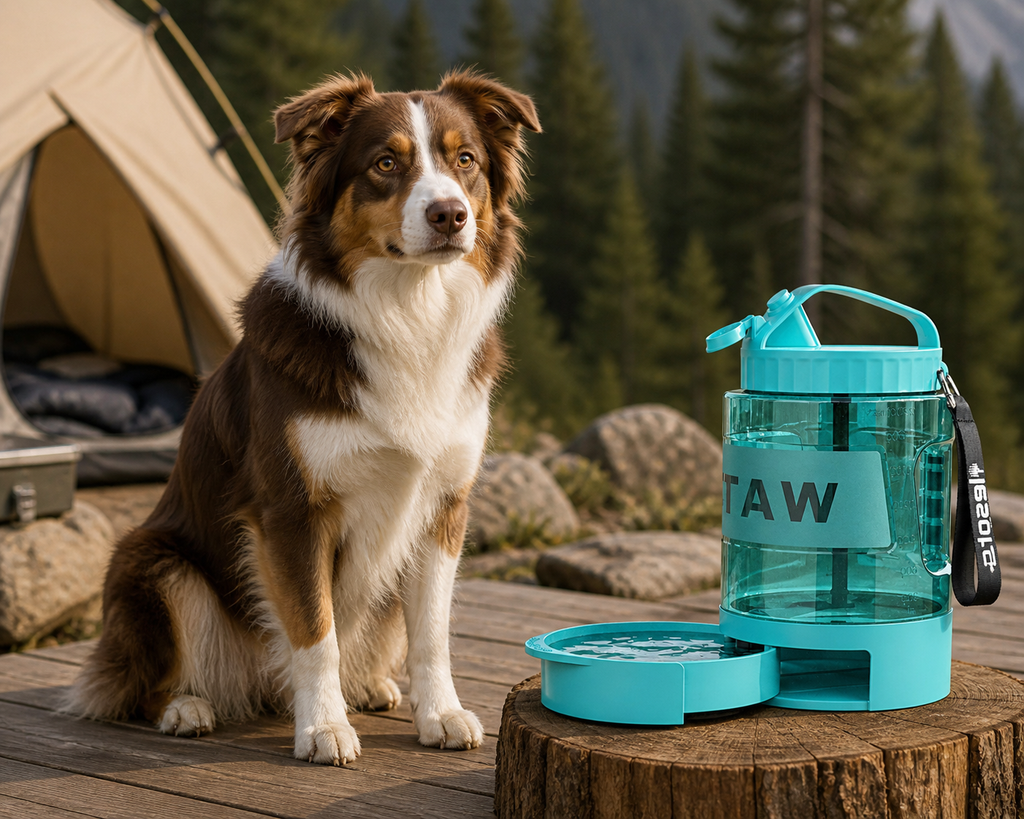 Dog Travel Water Dispenser Bottle 77 oz – Portable Hiking Hydration