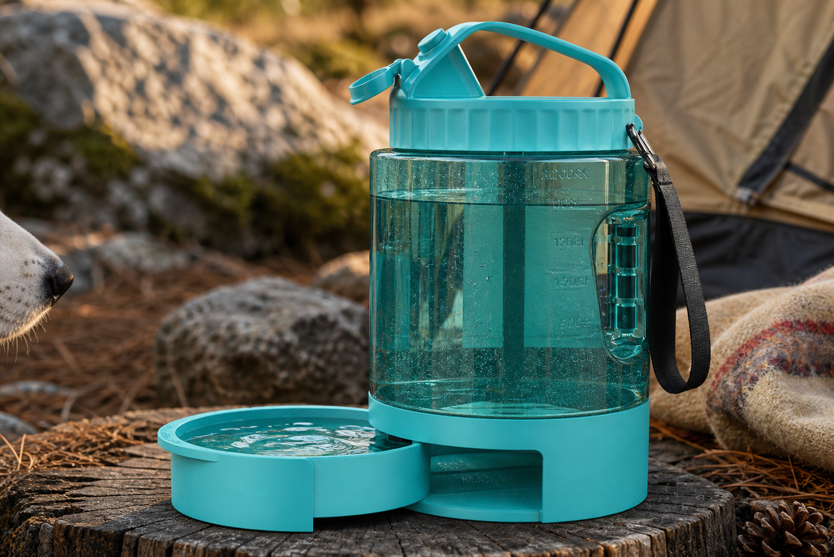 Dog Travel Water Dispenser Bottle 77 oz – Portable Hiking Hydration