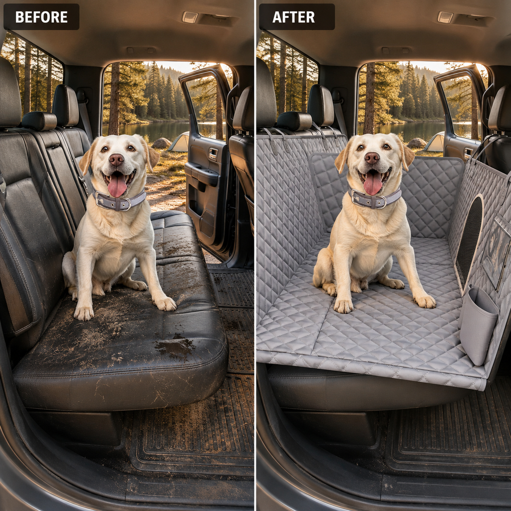 XXL Dog Car Hammock for Crew Cabs 100% Waterproof & Scratchproof