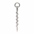 Heavy Duty Dog Yard Stake 12-Inch Stainless Steel 360 Degree Swivel Anchor on white background